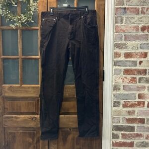 Chaps Mens Corduroy Pants 34x32 Brown Cotton Blend Warm Grandpacore Gorpcore
